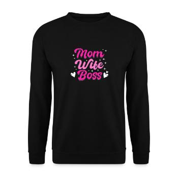 Pour la meilleure maman du monde ! Pour la fête des mères - Sweat-shirt Unisexe - noir - Devant - Alina (178cm) & Michal (187cm)