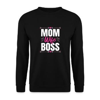 Pour la meilleure maman du monde! Pour la fête des mères - Sweat-shirt Unisexe - noir - Devant - Alina (178cm) & Michal (187cm)