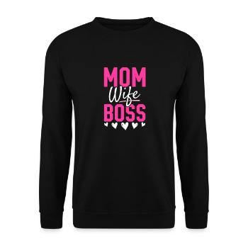 Pour la meilleure maman du monde! Pour la fête des mères - Sweat-shirt Unisexe - noir - Devant - Alina (178cm) & Michal (187cm)