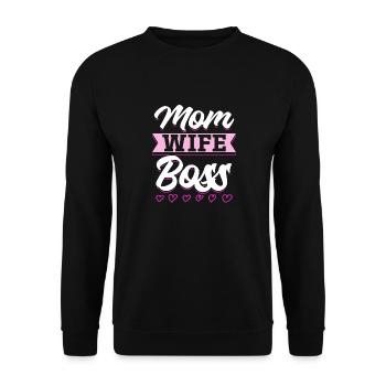 Pour la meilleure maman du monde! Pour la fête des mères - Sweat-shirt Unisexe - noir - Devant - Alina (178cm) & Michal (187cm)