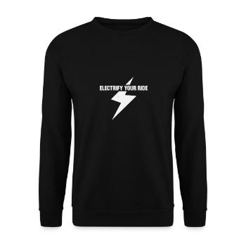 Véhicule électrique Voiture électrique Électrifier - Sweat-shirt Unisexe - noir - Devant - Alina (178cm) & Michal (187cm)