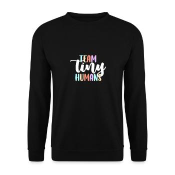 Nursing ICU Neonatal Team Tiny Humans - Unisex Sweatshirt - black - Front - Alina (178cm) & Michal (187cm)