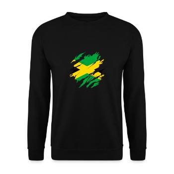 Jamaika Flagge Jamaikanisch - Unisex Pullover - Schwarz - Vorne - Alina (178cm) & Michal (187cm)