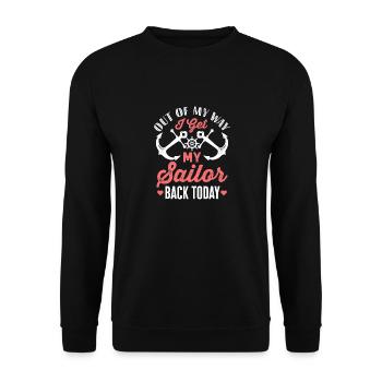Hors de mon chemin, je récupère mon marin aujourd’hui - Sweat-shirt Unisexe - noir - Devant - Alina (178cm) & Michal (187cm)
