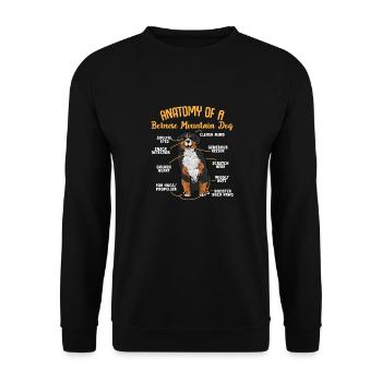 Berner Sennenhund - Unisex Pullover - Schwarz - Vorne - Alina (178cm) & Michal (187cm)