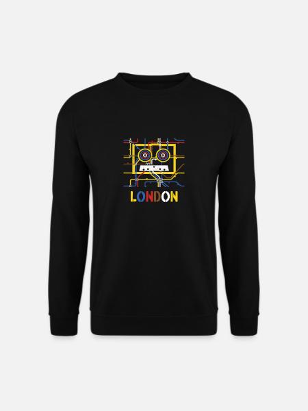 London Tube Map Underground Tape Style London - Unisex Sweatshirt - black