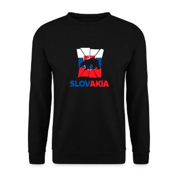 Slovak Slovakia Slovak Flag Quote - Unisex Sweatshirt - black - Front - Alina (178cm) & Michal (187cm)