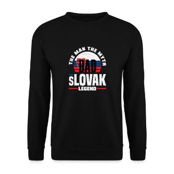 Slovak Slovakia Slovak Flag Quote - Unisex Sweatshirt - black - Front - Alina (178cm) & Michal (187cm)