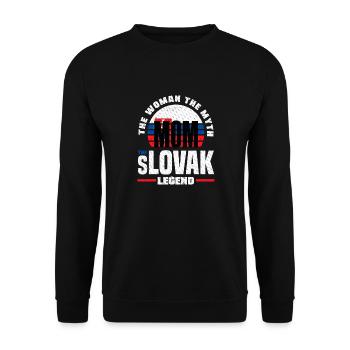 Slovak Slovakia Slovak Flag Quote - Unisex Sweatshirt - black - Front - Alina (178cm) & Michal (187cm)
