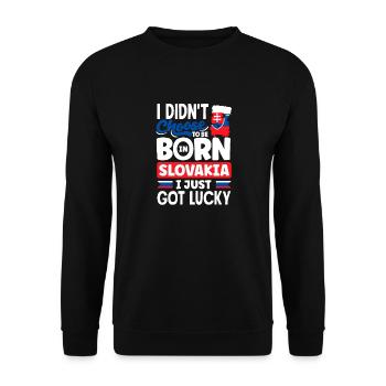 Slovak Slovakia Slovak Flag Quote - Unisex Sweatshirt - black - Front - Alina (178cm) & Michal (187cm)