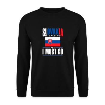 Slovak Slovakia Slovak Flag Quote - Unisex Sweatshirt - black - Front - Alina (178cm) & Michal (187cm)