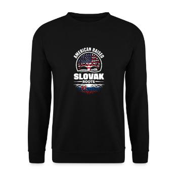 Slovak Slovakia Slovak Flag Quote - Unisex Sweatshirt - black - Front - Alina (178cm) & Michal (187cm)