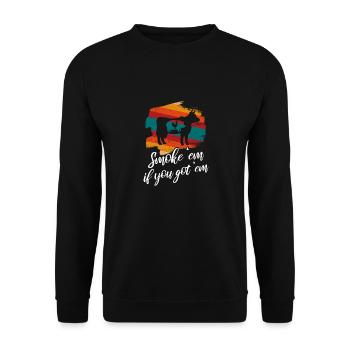 Smok 'em If You Got 'em Meat Saison des barbecues - Sweat-shirt Unisexe - noir - Devant - Alina (178cm) & Michal (187cm)