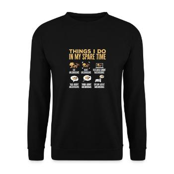 Cueillette de champignons Cueillette de champignons Cueillette de champignons - Sweat-shirt Unisexe - noir - Devant - Alina (178cm) & Michal (187cm)