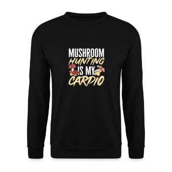 Cueillette de champignons Cueillette de champignons Cueillette de champignons - Sweat-shirt Unisexe - noir - Devant - Alina (178cm) & Michal (187cm)