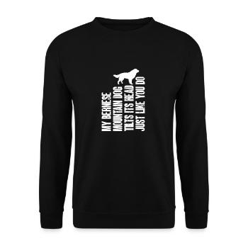 Bernese Mountain Dog - Unisex Sweatshirt - black - Front - Alina (178cm) & Michal (187cm)