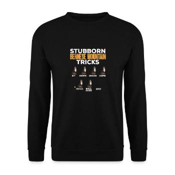 Bernese Mountain Dog - Unisex Sweatshirt - black - Front - Alina (178cm) & Michal (187cm)