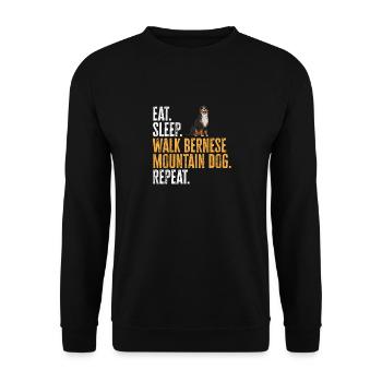 Bernese Mountain Dog - Unisex Sweatshirt - black - Front - Alina (178cm) & Michal (187cm)