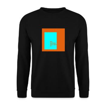Nu money solves it - Unisex Pullover - Schwarz - Vorne - Alina (178cm) & Michal (187cm)