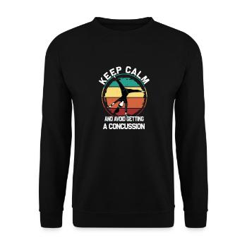 Frappe de roue, rabattement de support de main pour gymnaste - Sweat-shirt Unisexe - noir - Devant - Alina (178cm) & Michal (187cm)