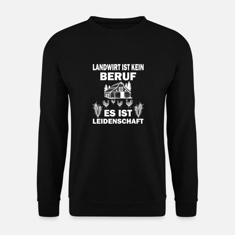 LANDWIRT I LIEBE I LEIDENSCHAFT DESIGN BAUER - Unisex Pullover - Schwarz