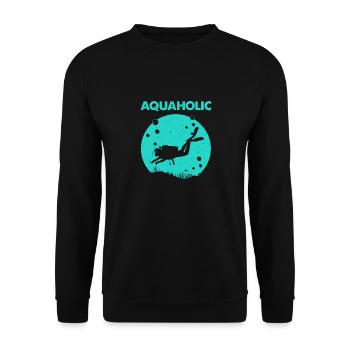 Scuba Diving Themed Design For Men Women - Unisex Sweatshirt - black - Front - Alina (178cm) & Michal (187cm)