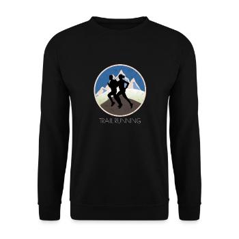 Trail Runner Running Jogging Jogger I Gift - Sweat-shirt Unisexe - noir - Devant - Alina (178cm) & Michal (187cm)