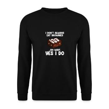 Brownies Bake Schokolade Brownie Baker - Unisex Pullover - Schwarz - Vorne - Alina (178cm) & Michal (187cm)
