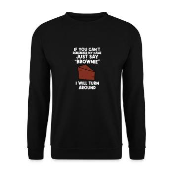 Brownies Bake Schokolade Brownie Baker - Unisex Pullover - Schwarz - Vorne - Alina (178cm) & Michal (187cm)