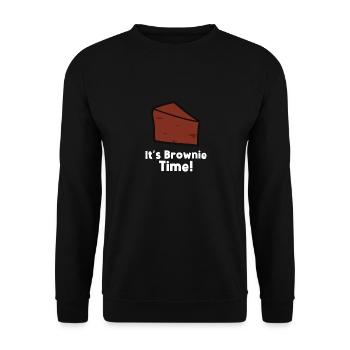 Brownie Essen Backen Lustige Brownies Liebhaber Bäcker - Unisex Pullover - Schwarz - Vorne - Alina (178cm) & Michal (187cm)