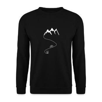 Montagnes Bière Gravel Vélo de route Cycliste Cycliste - Sweat-shirt Unisexe - noir - Devant - Alina (178cm) & Michal (187cm)