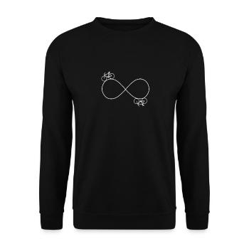 Infinity Gravel Road Bike Cycliste Biker - Sweat-shirt Unisexe - noir - Devant - Alina (178cm) & Michal (187cm)