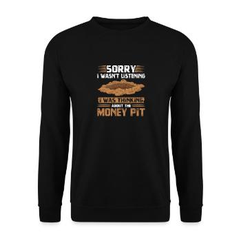 Penser à The Money Pit, trésor d’Oak Island - Sweat-shirt Unisexe - noir - Devant - Alina (178cm) & Michal (187cm)