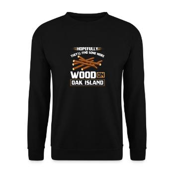 Trouvez plus de bois sur Oak Island Treasure Hunter - Sweat-shirt Unisexe - noir - Devant - Alina (178cm) & Michal (187cm)