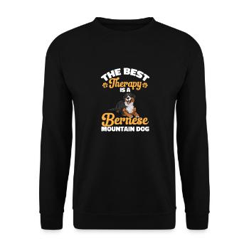 Berner Sennenhund - Unisex Pullover - Schwarz - Vorne - Alina (178cm) & Michal (187cm)