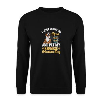 Berner Sennenhund - Unisex Pullover - Schwarz - Vorne - Alina (178cm) & Michal (187cm)