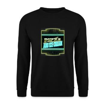 Pizzas Dessert Daycare Geek Valentines Day Shirt - Unisex Sweatshirt - black - Front - Alina (178cm) & Michal (187cm)