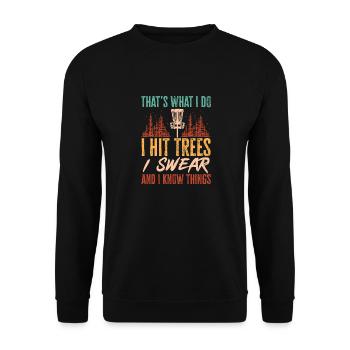 Discgolf Disc Golf Frisbee - Unisex Pullover - Schwarz - Vorne - Alina (178cm) & Michal (187cm)