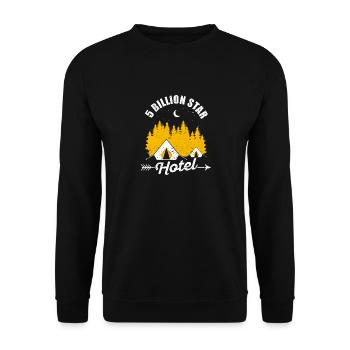 Cinq hôtels 5 milliards d’étoiles camping camp nature - Sweat-shirt Unisexe - noir - Devant - Alina (178cm) & Michal (187cm)
