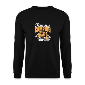 Vacances en camping en famille adaptées - Sweat-shirt Unisexe - noir - Devant - Alina (178cm) & Michal (187cm)