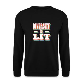 Diversity is Lit - Gen Z Pride Rainbow LGBTQ+ - Unisex Sweatshirt - black - Front - Alina (178cm) & Michal (187cm)