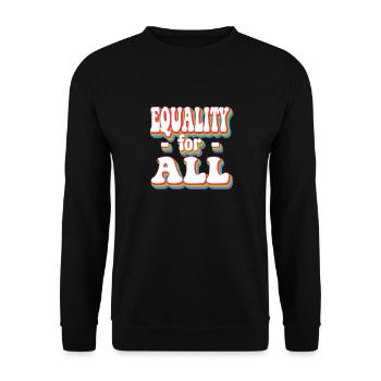 Gleichberechtigung für alle - Pride Rainbow LGBTQ+ - Unisex Pullover - Schwarz - Vorne - Alina (178cm) & Michal (187cm)