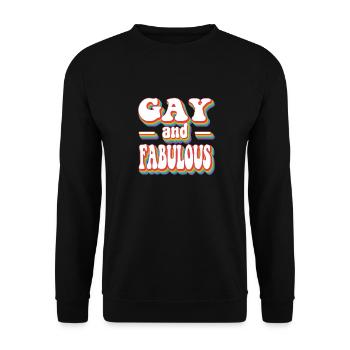 Homosexuell und fabelhaft - Pride Rainbow LGBTQ+ - Unisex Pullover - Schwarz - Vorne - Alina (178cm) & Michal (187cm)