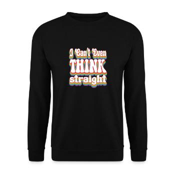 Ich denke nicht einmal an Rainbow LGBTQ+ - Unisex Pullover - Schwarz - Vorne - Alina (178cm) & Michal (187cm)