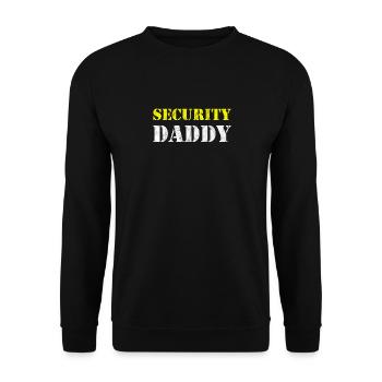 Papa ist Security Daddy Für seine Kinder Vater - Unisex Pullover - Schwarz - Vorne - Alina (178cm) & Michal (187cm)