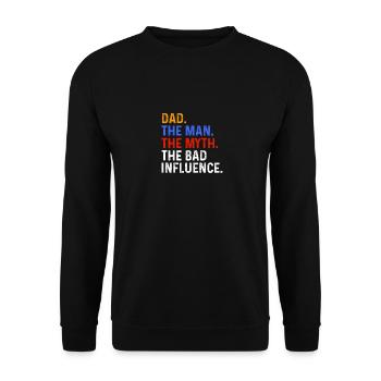 Papa Zitat Männer Papa Geburtstag Vatertag Papa - Unisex Pullover - Schwarz - Vorne - Alina (178cm) & Michal (187cm)