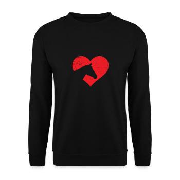Cheval | Amoureux des chevaux | Équestre - Sweat-shirt Unisexe - noir - Devant - Alina (178cm) & Michal (187cm)