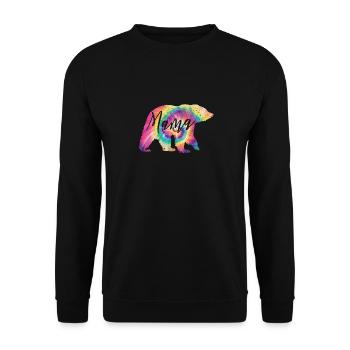 Tie Dye Mama Bear - Unisex Sweatshirt - black - Front - Alina (178cm) & Michal (187cm)