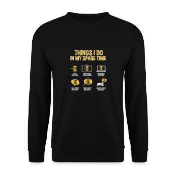 Discgolf Disc Golf Frisbee - Unisex Pullover - Schwarz - Vorne - Alina (178cm) & Michal (187cm)