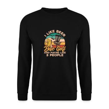 Discgolf Disc Golf Frisbee - Unisex Pullover - Schwarz - Vorne - Alina (178cm) & Michal (187cm)
